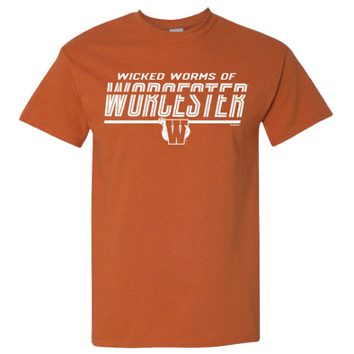 Wicked Worms of Worcester Burnt Orange Marx Worms Tee