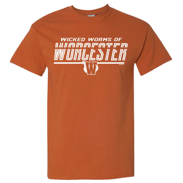 Wicked Worms of Worcester Burnt Orange Marx Worms Tee