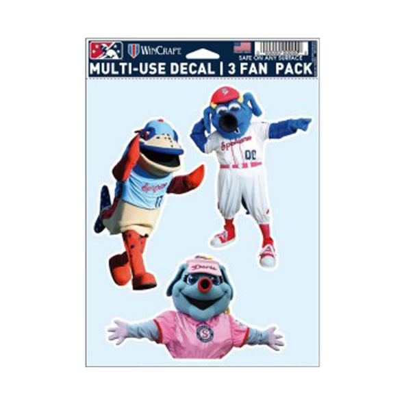 Spokane Indians Mascot Decals - 3 Pack