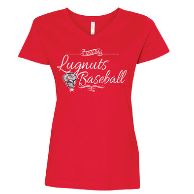 Lansing Lugnuts Ladies V-Neck T-shirt