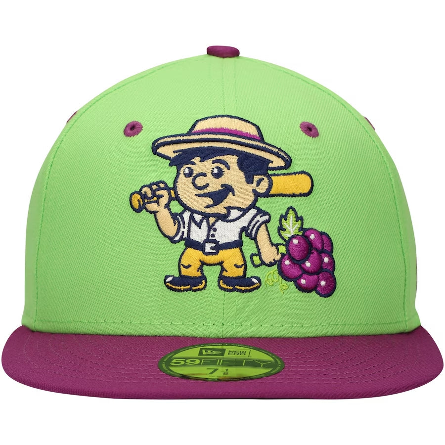 Viñeros de Tri-City New Era Copa de la Diversión 59FIFTY Fitted Hat Neon Green