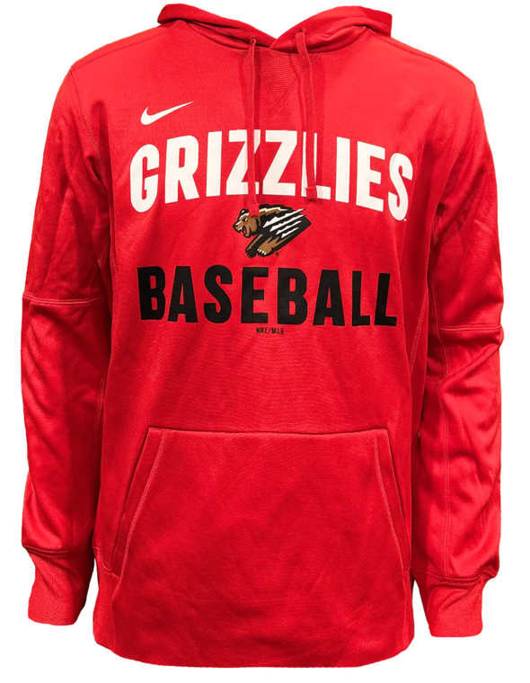Red Grizzlies Baseball Hoodie