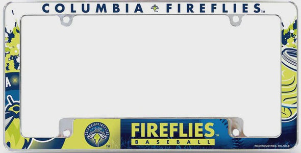 Fireflies Full Print Chrome License Plate Frame