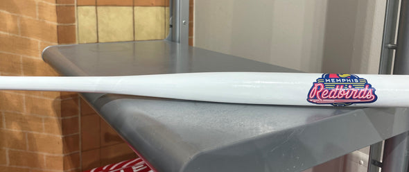 Memphis Redbirds Primary Logo Mini Bat (White)