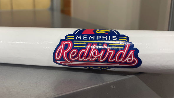 Memphis Redbirds Primary Logo Mini Bat (White)