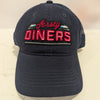 Jersey Diners Adult Wordmark Unstructured Garment Washed Mesh Back Hook Loop Cap