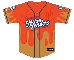 New Hampshire Fisher Cats Adult Buffalo Chicken Tenders Replica Jersey