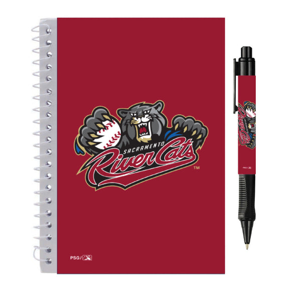 NOTEBOOK AND PEN SET PRIMARY LOGO, SACRAMENTO RIVER CATS