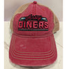 Jersey Diners Adult Wordmark Distressed Snap Back Tea Stain Cap