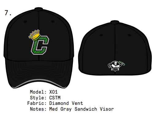 Capx Black C Crown Batting Practice Stretch Fit Cap