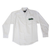 Men's White  Long Sleeve Dress Shirt - Script Logo