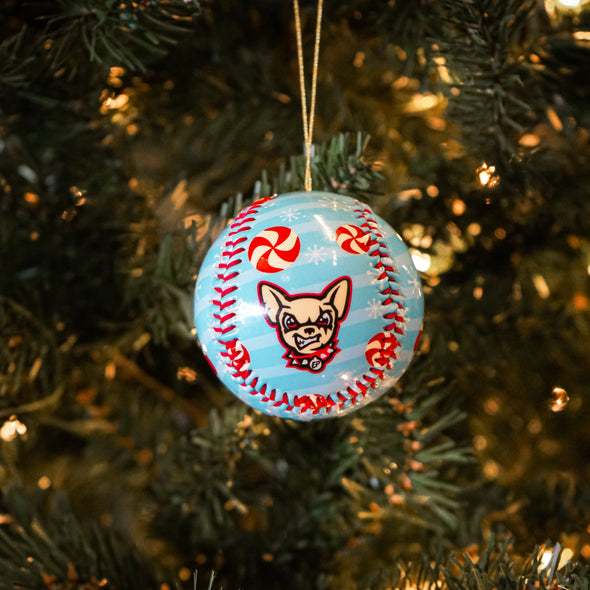 CHIHUAHUAS CANDY CANE HOLIDAY ORNAMENT