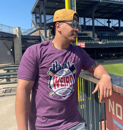 Round Rock Express Austin Texas Weird Baseball Tee