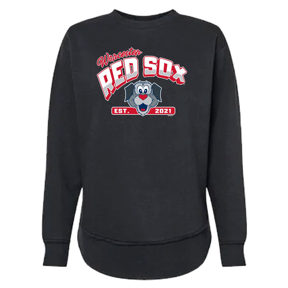 Worcester Red Sox Black Women's Woofster Ozzie Crewneck