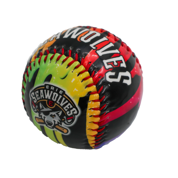 Erie SeaWolves Paint Drip Souvenir Baseball