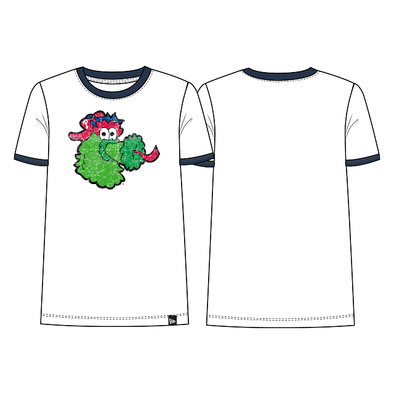 New Era Women's Philadelphia Phillies Phillie Phanatic Ringer T-Shirt