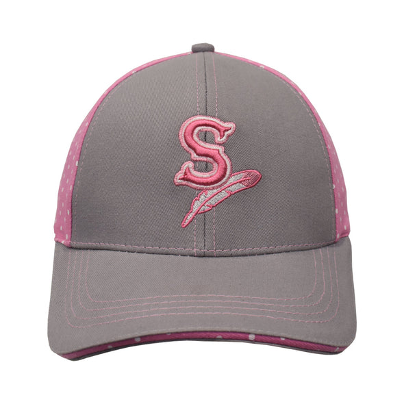 Spokane Indians Kids Dots Grey/Pink Snapback Cap