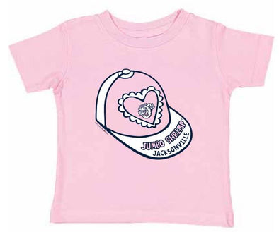 Jacksonville Jumbo Shrimp Soft As A Grape Pink Hat Toddler Tee