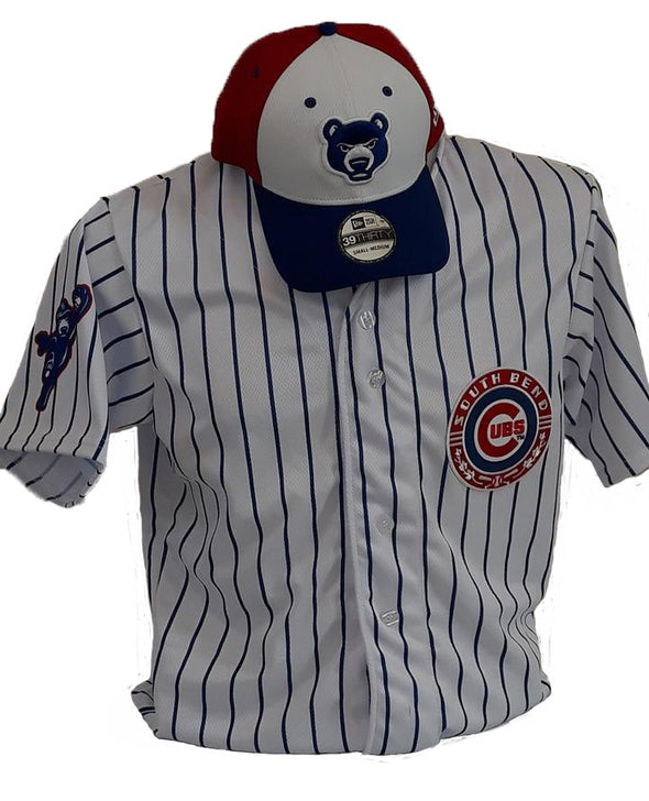 South Bend Cubs Youth Replica Home Pinstripe Jersey