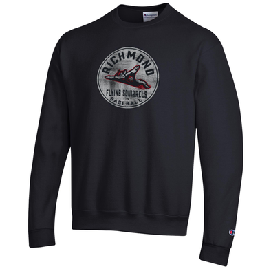 Richmond Flying Squirrels Champion Black Powerblend Crewneck