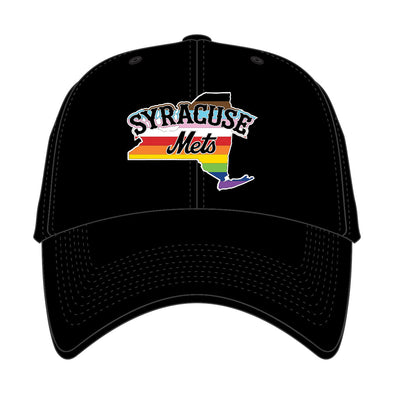 Syracuse Mets 47 Black Pride Clean Up Adjustable Cap