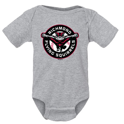 Richmond Flying Squirrels Primary Logo Onesie