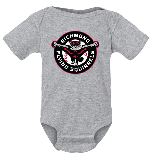 Richmond Flying Squirrels Primary Logo Onesie