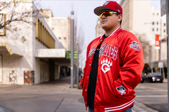 Red Satin Throwback Jacket