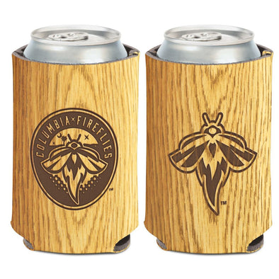 WC Fireflies Wood Grain Koozie