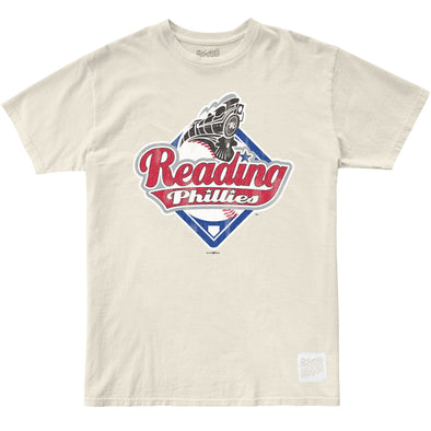 Retro Brand Reading Phillies Vintage Logo Off White Soft Style T-Shirt