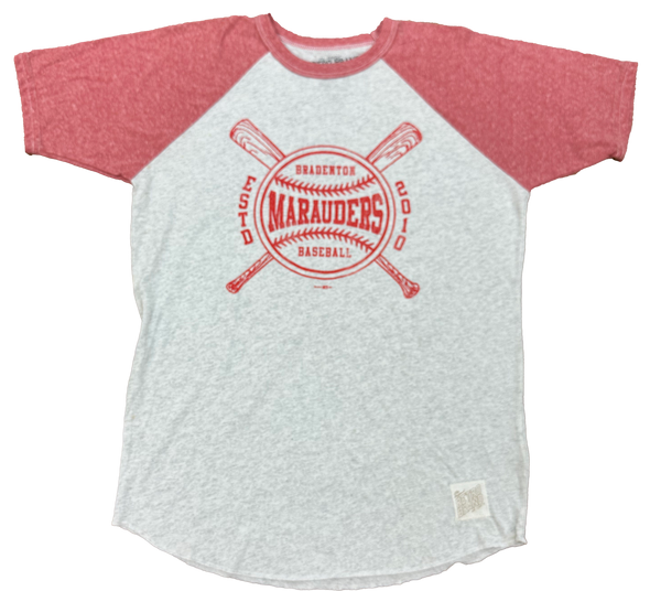 Retro Brand Men’s Bradenton Marauders Red/White Raglan