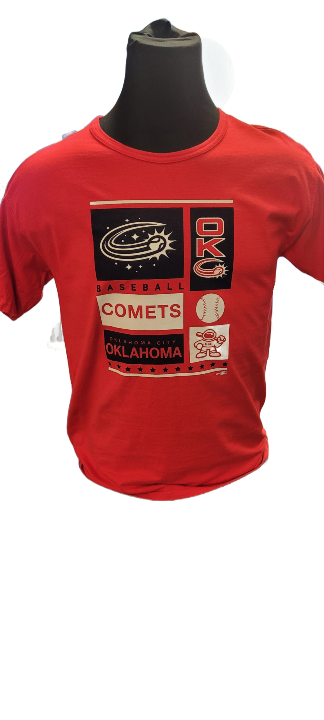 OKC Comets Red Multi-Logo T-Shirt