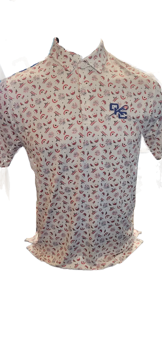 OKC Comets Home White 4th of July Polo