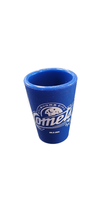 OKC Comets Silicone Shot Glass Blue