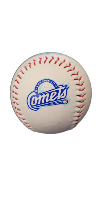 OKC Comets Domestic Team Logo Baseball - White