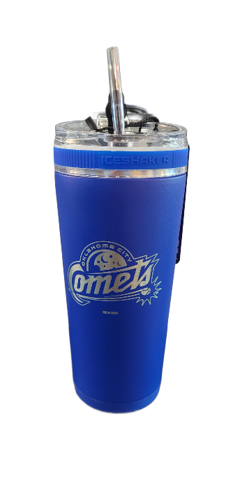 OKC Comets 26oz Straw Tumbler Primary Blue