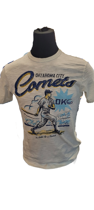 OKC Comets Golden Age Grey Scrum Tee