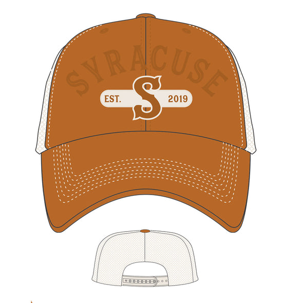 Syracuse Mets Burnt Orange Riverbank Clean Up Adj. Cap