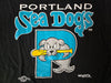 Portland Sea Dogs Black Retro Tee