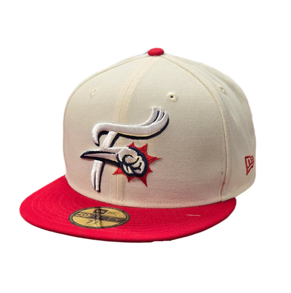 New Era Cream and Red F-Fist 5950