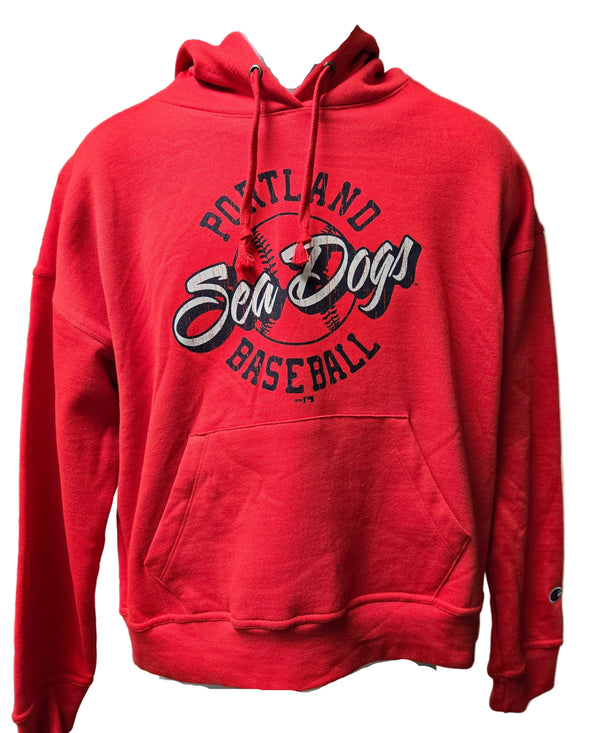 Portland Sea Dogs Women's Red Baseball Hoodie