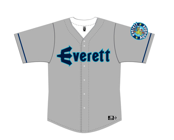 Everett AquaSox Replica Road Jersey