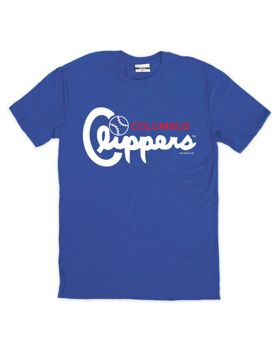 Columbus Clippers Where I'm From Royal Script Tee