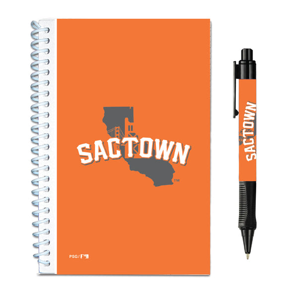 SACTOWN NOTEBOOK AND PEN, SACRAMENTO RIVER CATS