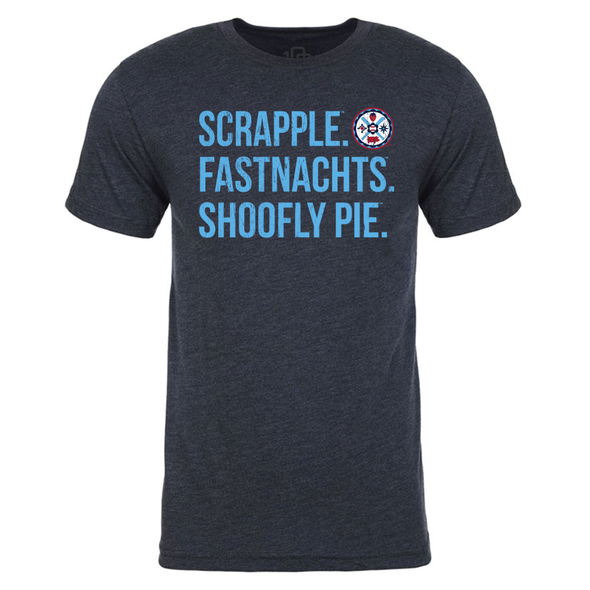 Lehigh Valley IronPigs Fastnachts Scrapple Shoofly Pie Tee