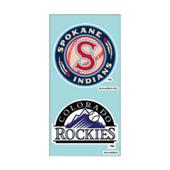 Spokane Indians Colorado Rockies Decals - 2 Pack