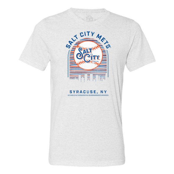 Syracuse Mets White Skyline Tee