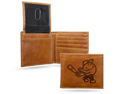 Worcester Red Sox Rico Laser Engraved Smiley Bill Fold Wallet DROP SHIP ITEM- SPECIAL ORDER