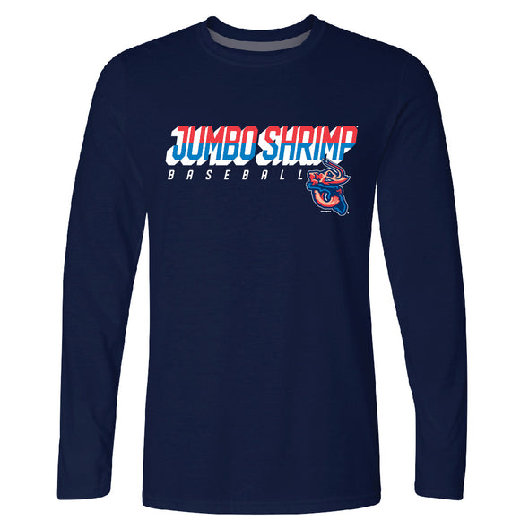 Jacksonville Jumbo Shrimp Bimm Ridder Navy Titanium L/S Tee