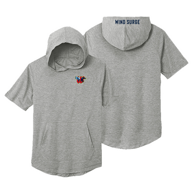 Wichita Wind Surge Adult Grey Home Logo SS Hoodie